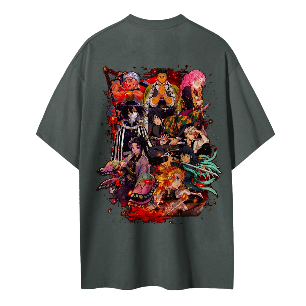 Demon Slayer Cotton Unisex Crew Neck Anime T-Shirt