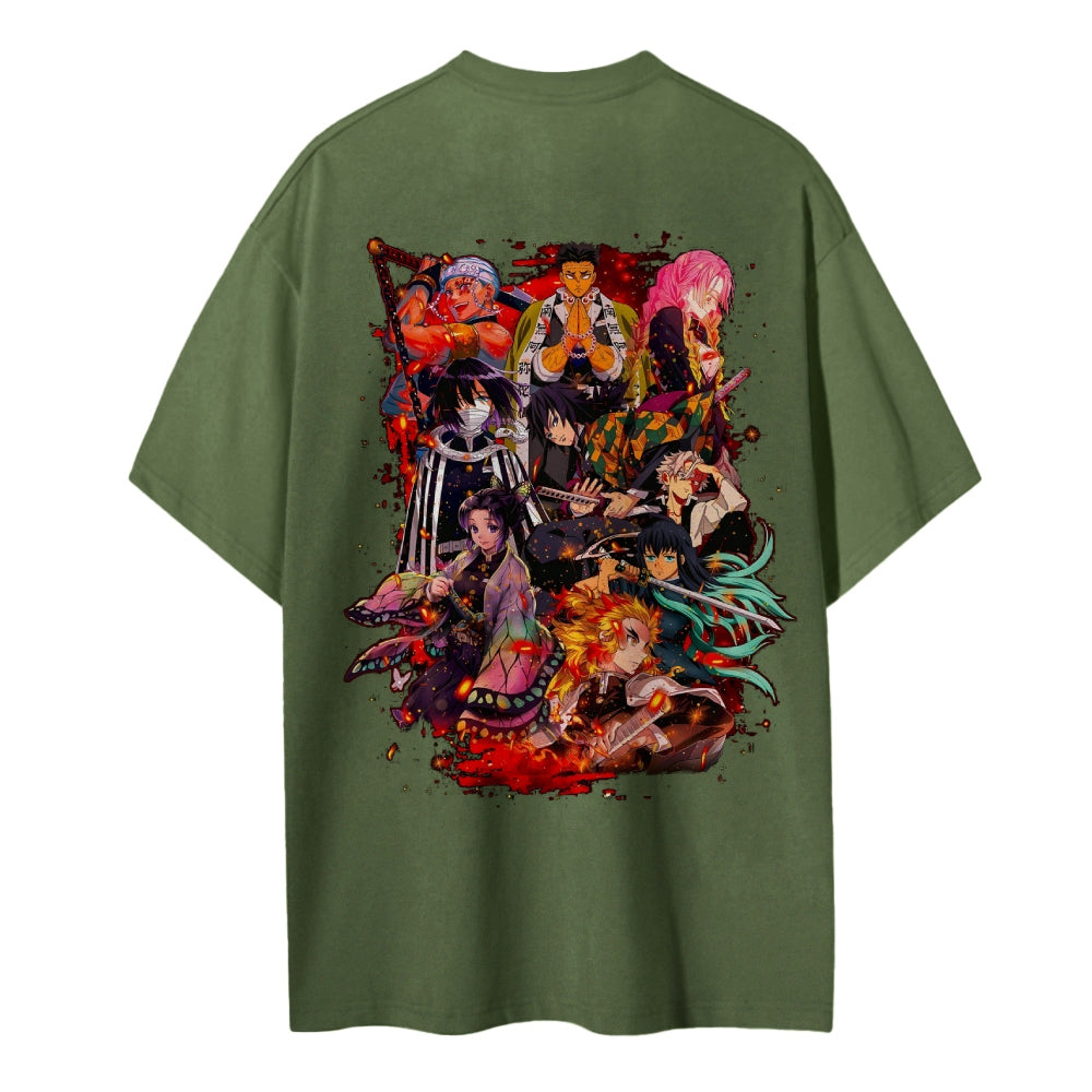Demon Slayer Cotton Unisex Crew Neck Anime T-Shirt