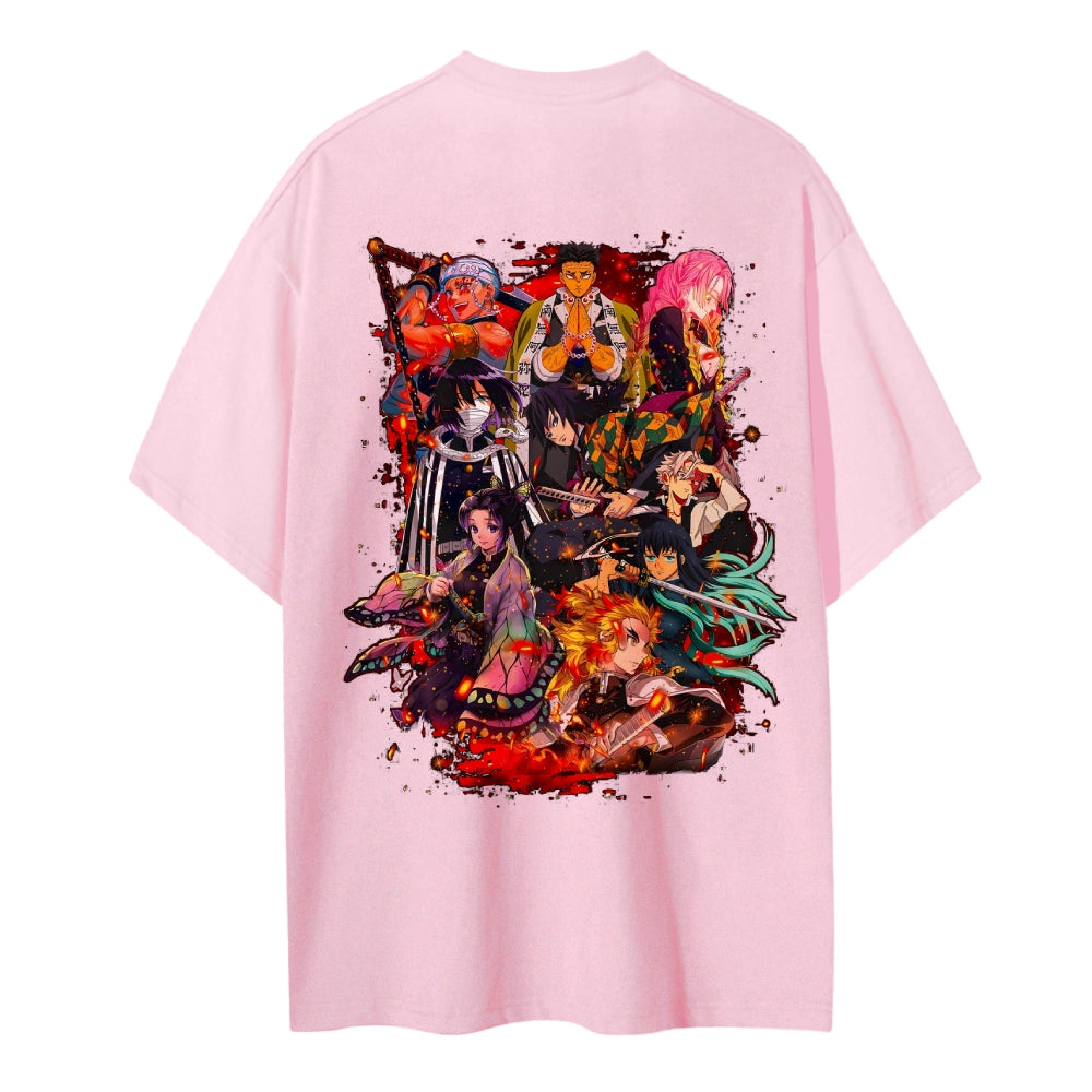 Demon Slayer Cotton Unisex Crew Neck Anime T-Shirt