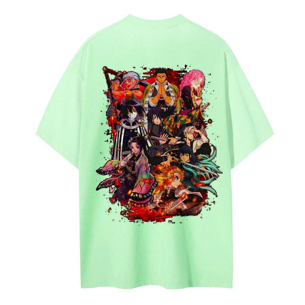 Demon Slayer Cotton Unisex Crew Neck Anime T-Shirt