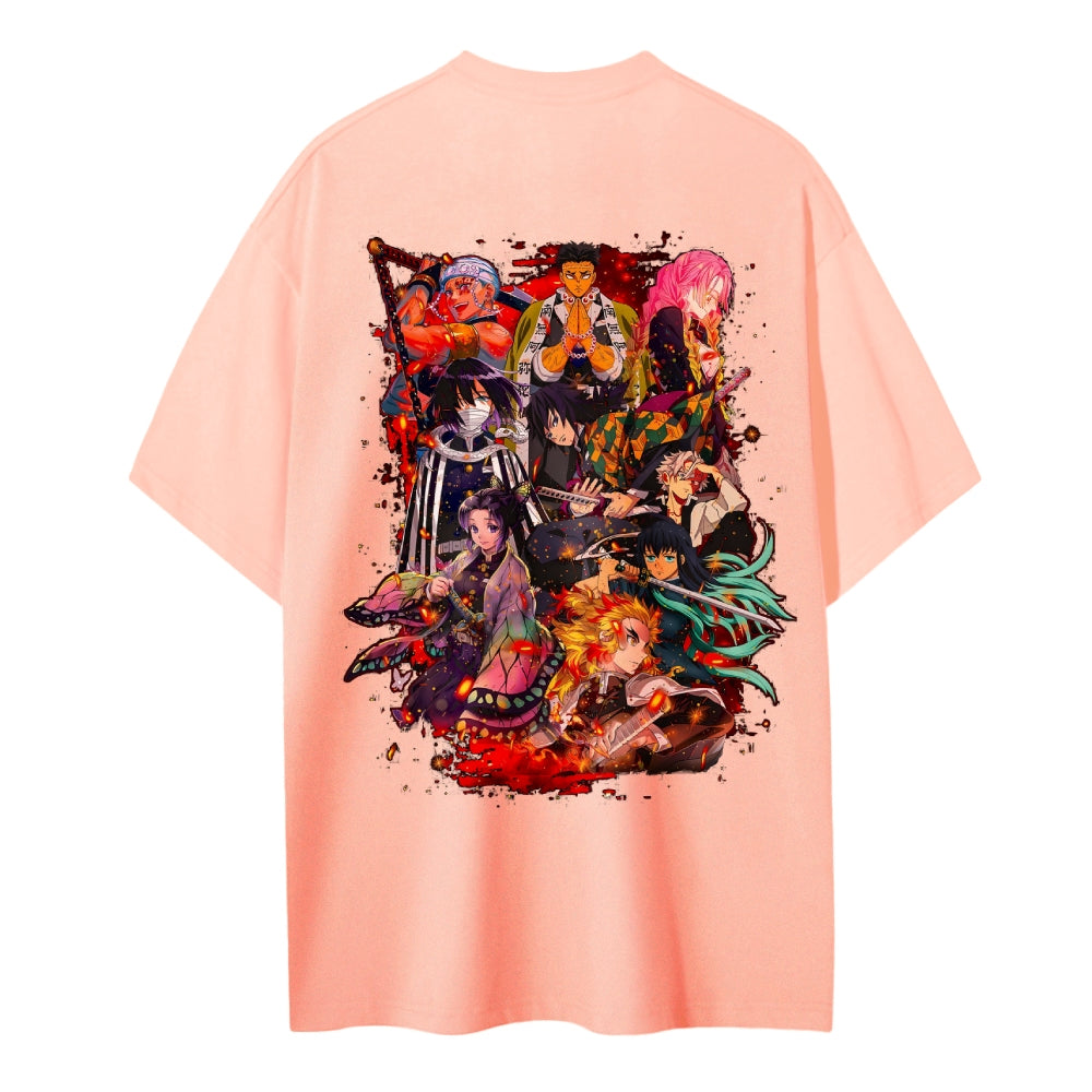 Demon Slayer Cotton Unisex Crew Neck Anime T-Shirt