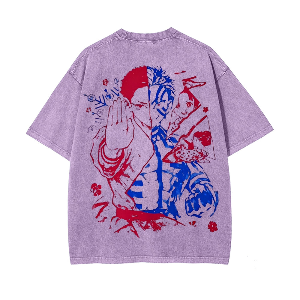 Vintage Oversized T-Shirt Demon Slayer