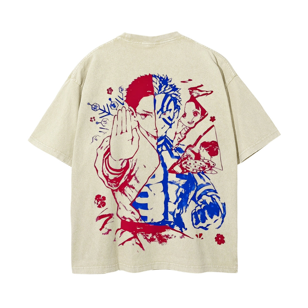 Vintage Oversized T-Shirt Demon Slayer