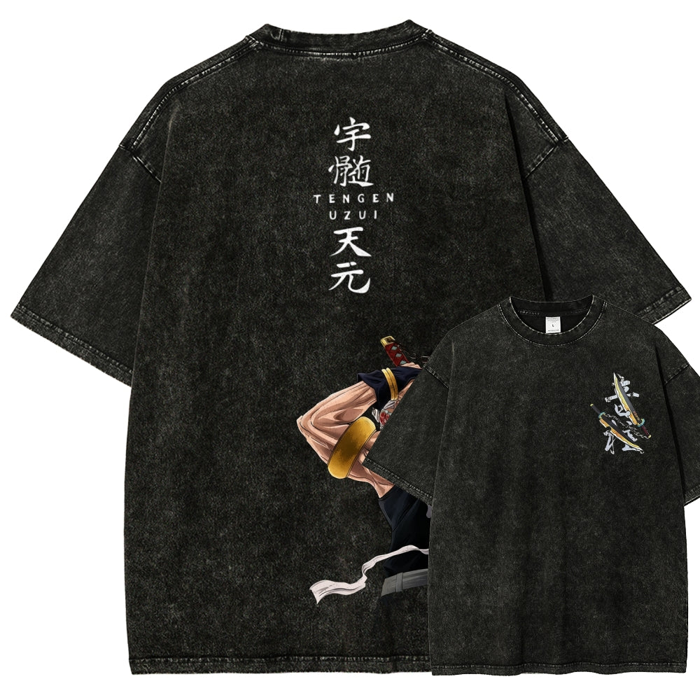 Unisex Fit Washed T-Shirt Demon Slayer