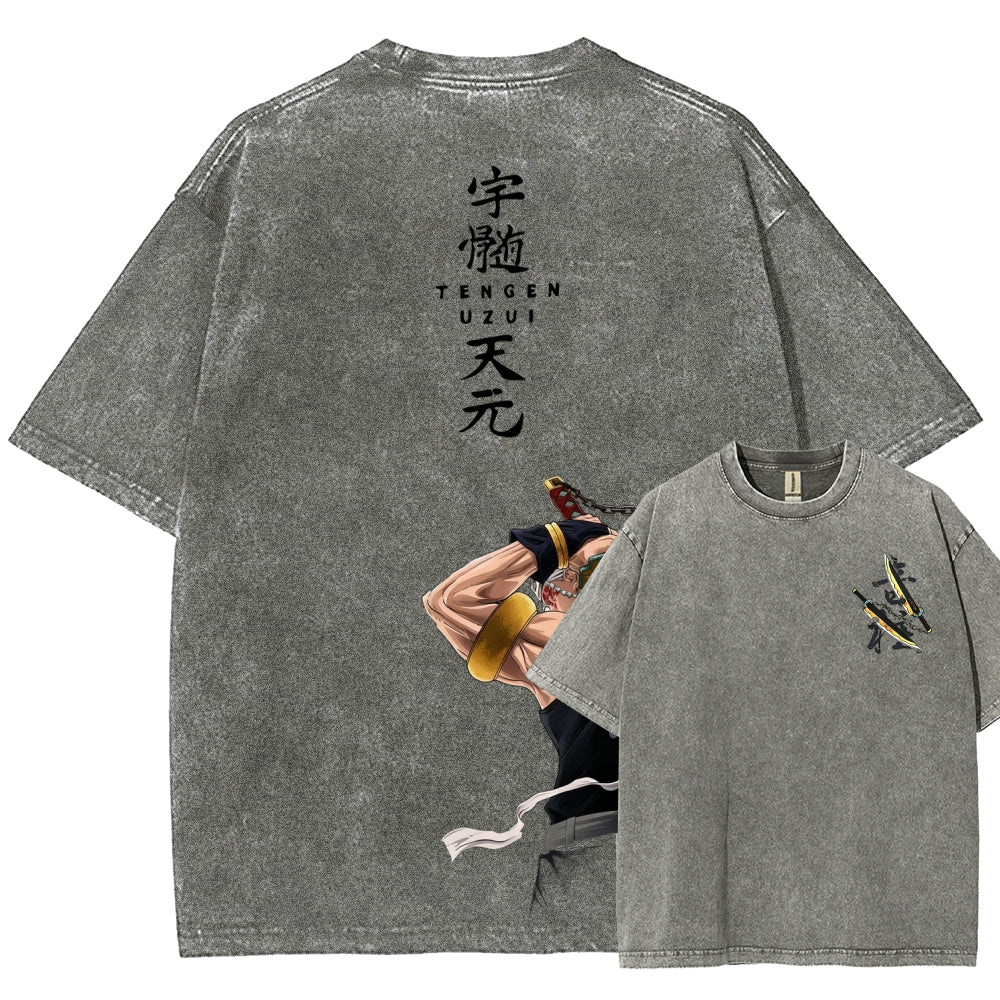 Unisex Fit Washed T-Shirt Demon Slayer