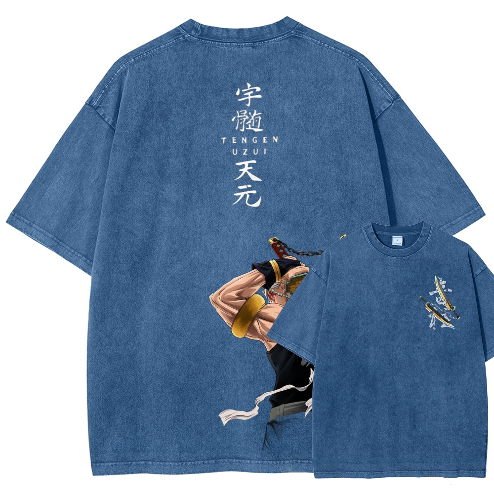Unisex Fit Washed T-Shirt Demon Slayer
