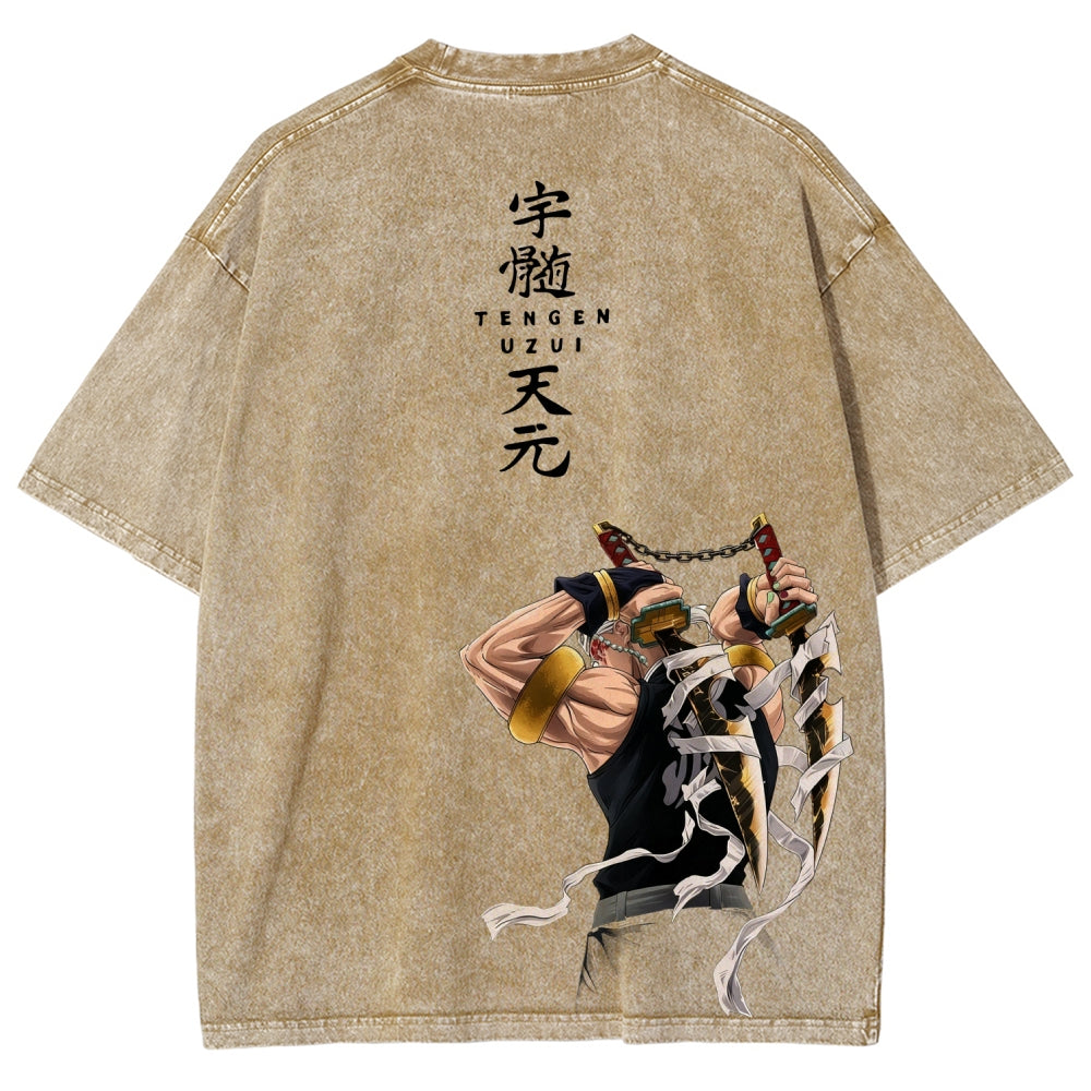 Unisex Fit Washed T-Shirt Demon Slayer