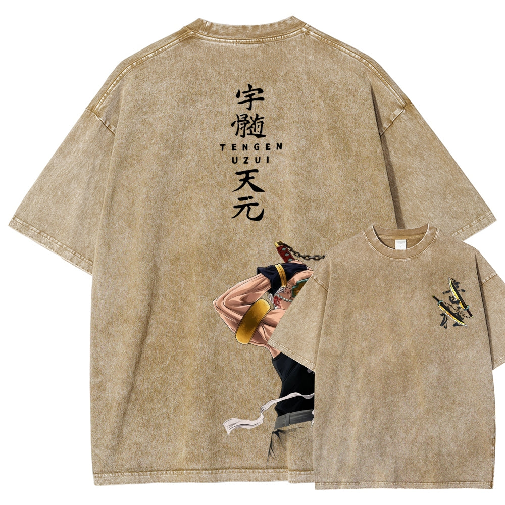 Unisex Fit Washed T-Shirt Demon Slayer