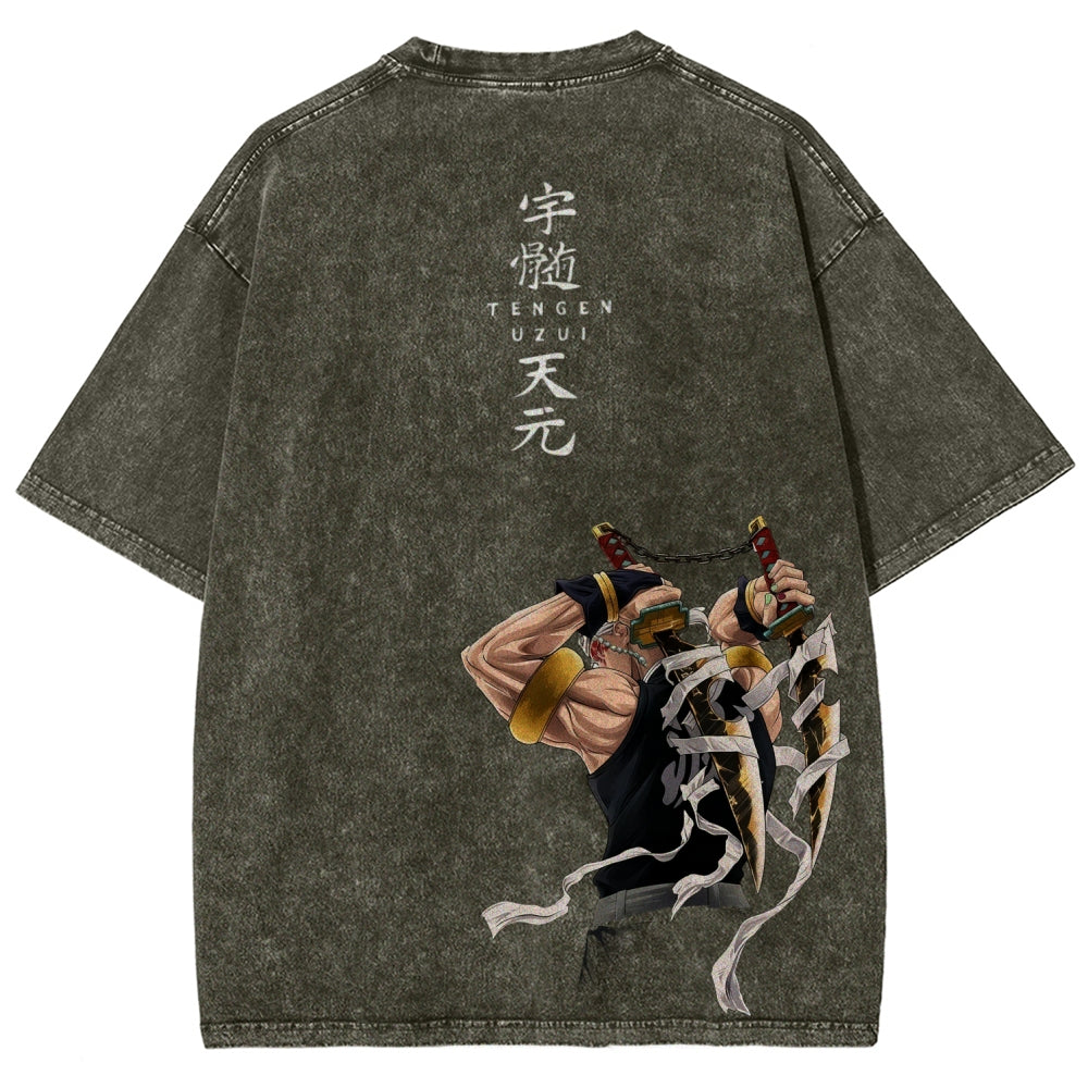 Unisex Fit Washed T-Shirt Demon Slayer