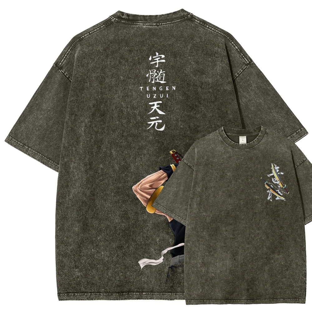 Unisex Fit Washed T-Shirt Demon Slayer