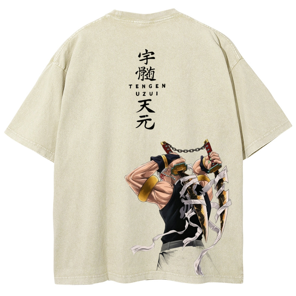 Unisex Fit Washed T-Shirt Demon Slayer