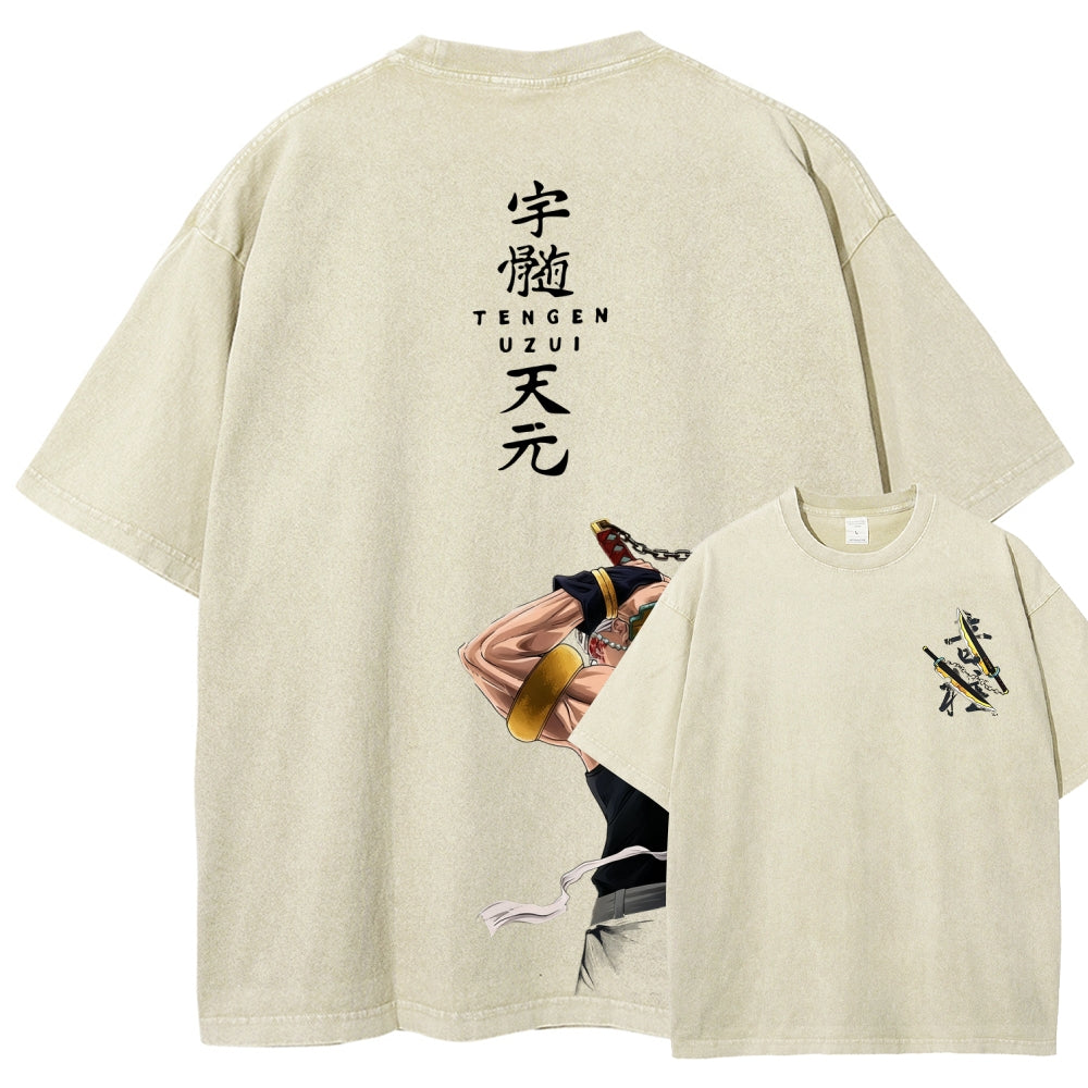 Unisex Fit Washed T-Shirt Demon Slayer