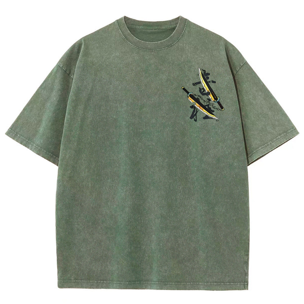 Unisex Fit Washed T-Shirt Demon Slayer