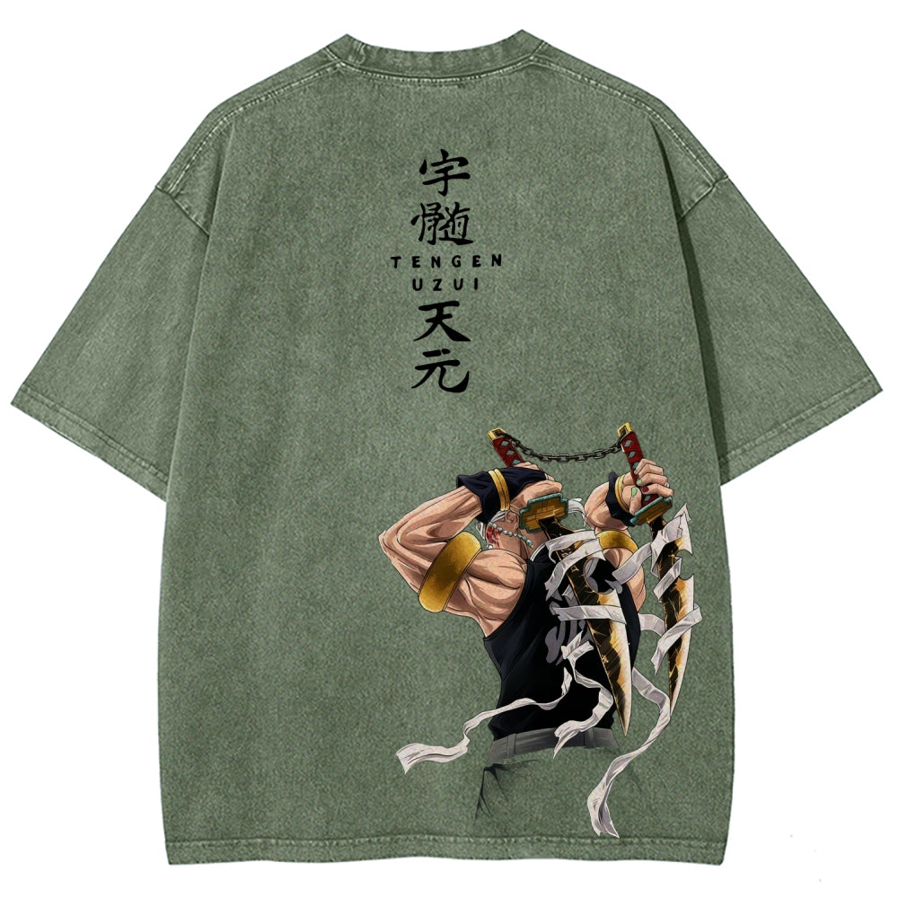 Unisex Fit Washed T-Shirt Demon Slayer