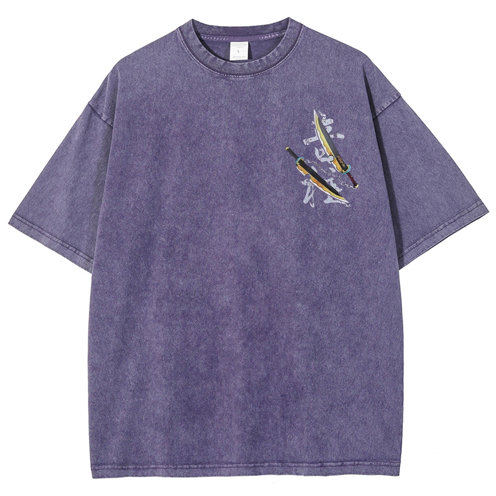 Unisex Fit Washed T-Shirt Demon Slayer
