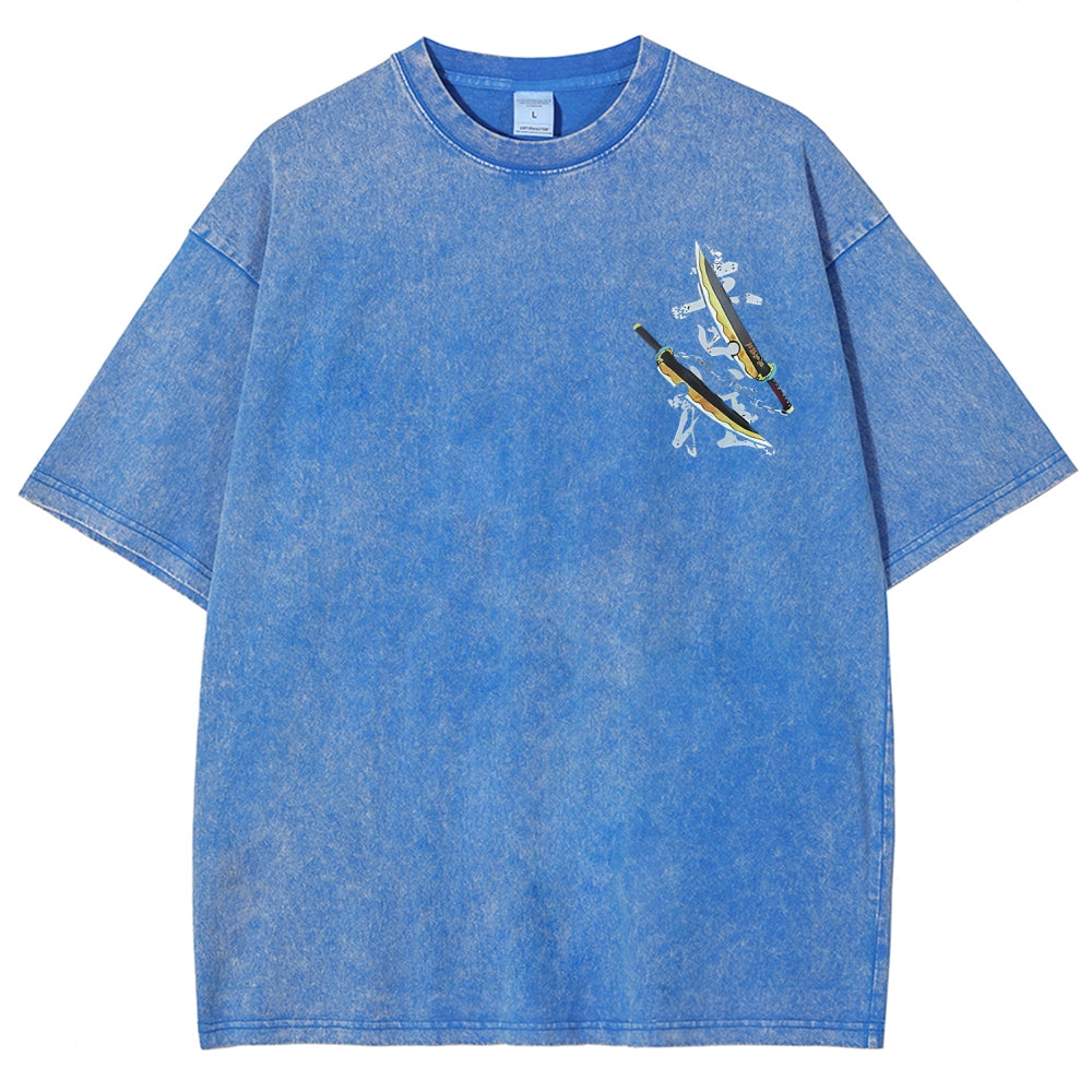 Unisex Fit Washed T-Shirt Demon Slayer
