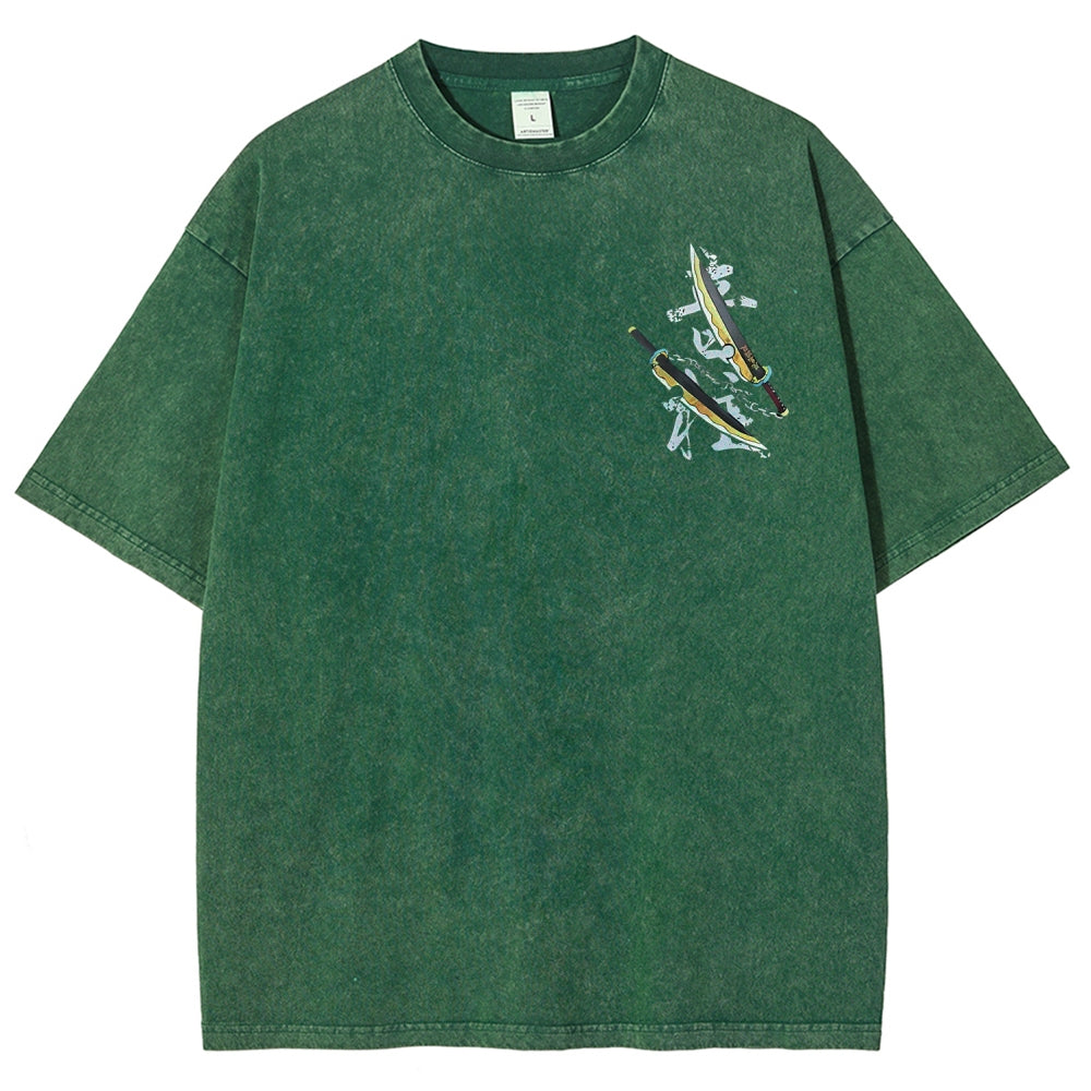 Unisex Fit Washed T-Shirt Demon Slayer