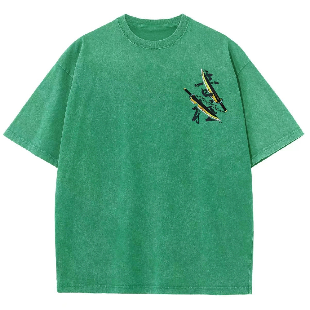 Unisex Fit Washed T-Shirt Demon Slayer
