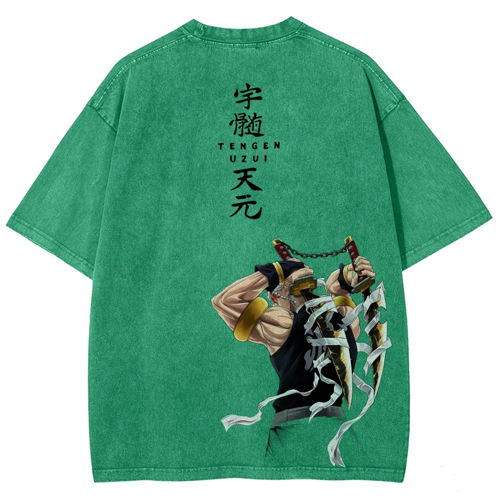 Unisex Fit Washed T-Shirt Demon Slayer