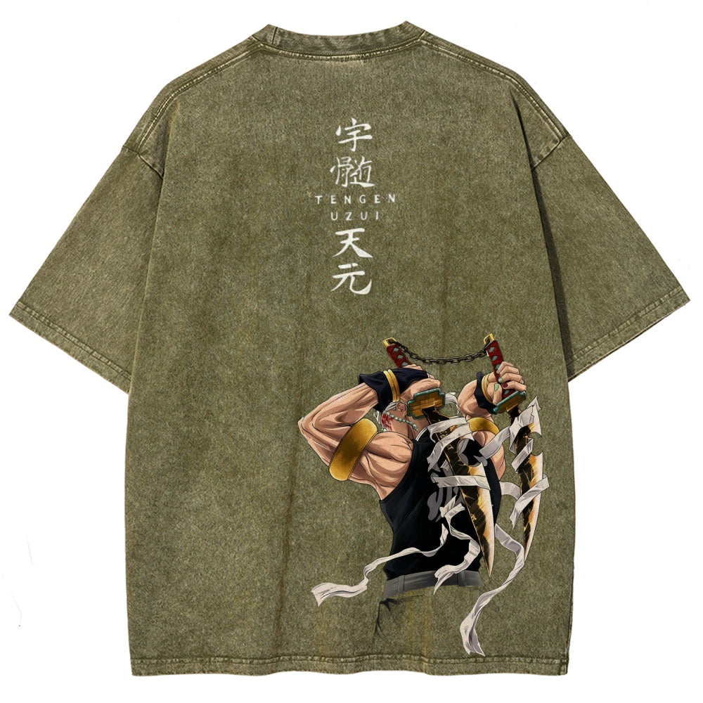 Unisex Fit Washed T-Shirt Demon Slayer