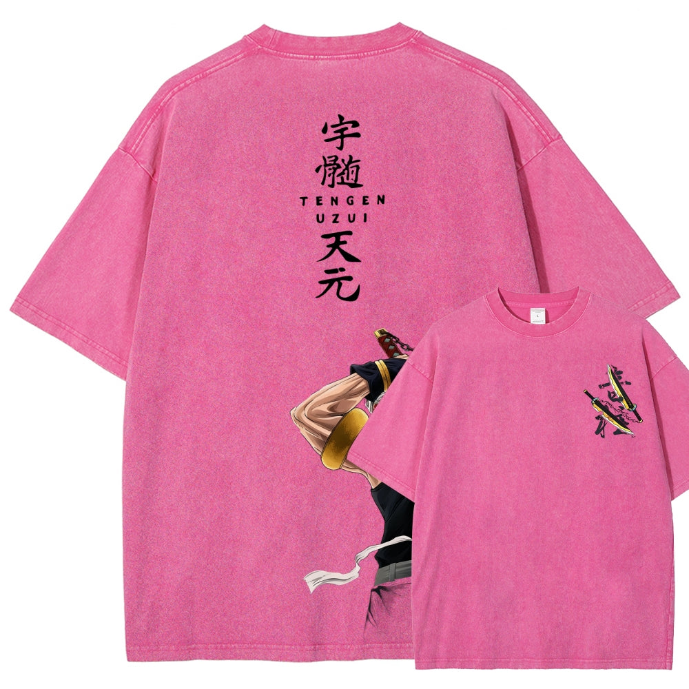 Unisex Fit Washed T-Shirt Demon Slayer