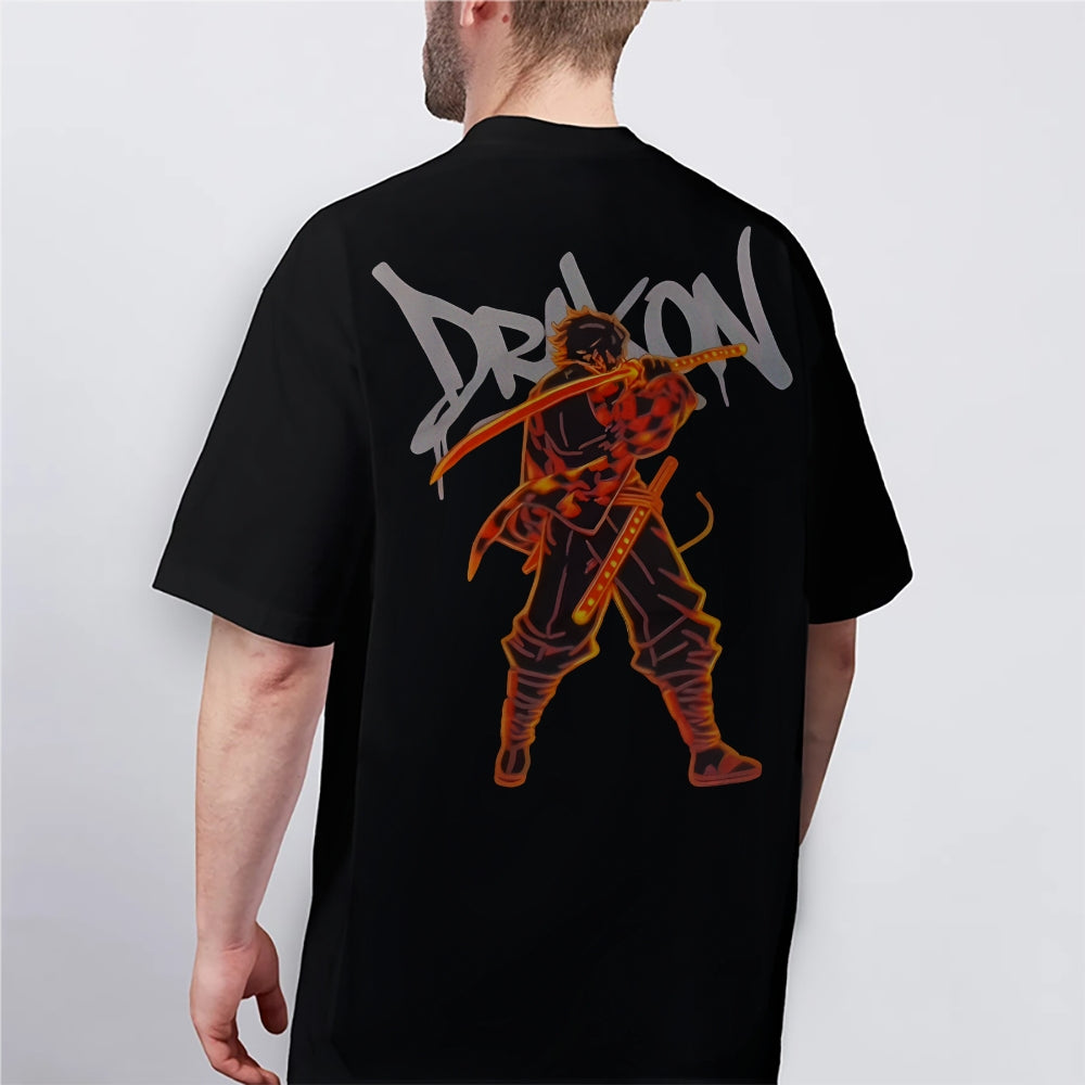 Demon Slayer: Kimetsu no Yaiba Cotton Unisex Crew Neck Anime T-Shirt