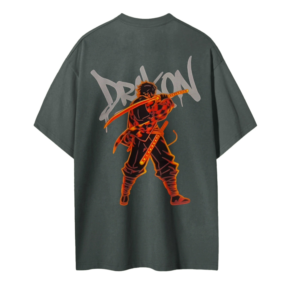 Demon Slayer: Kimetsu no Yaiba Cotton Unisex Crew Neck Anime T-Shirt