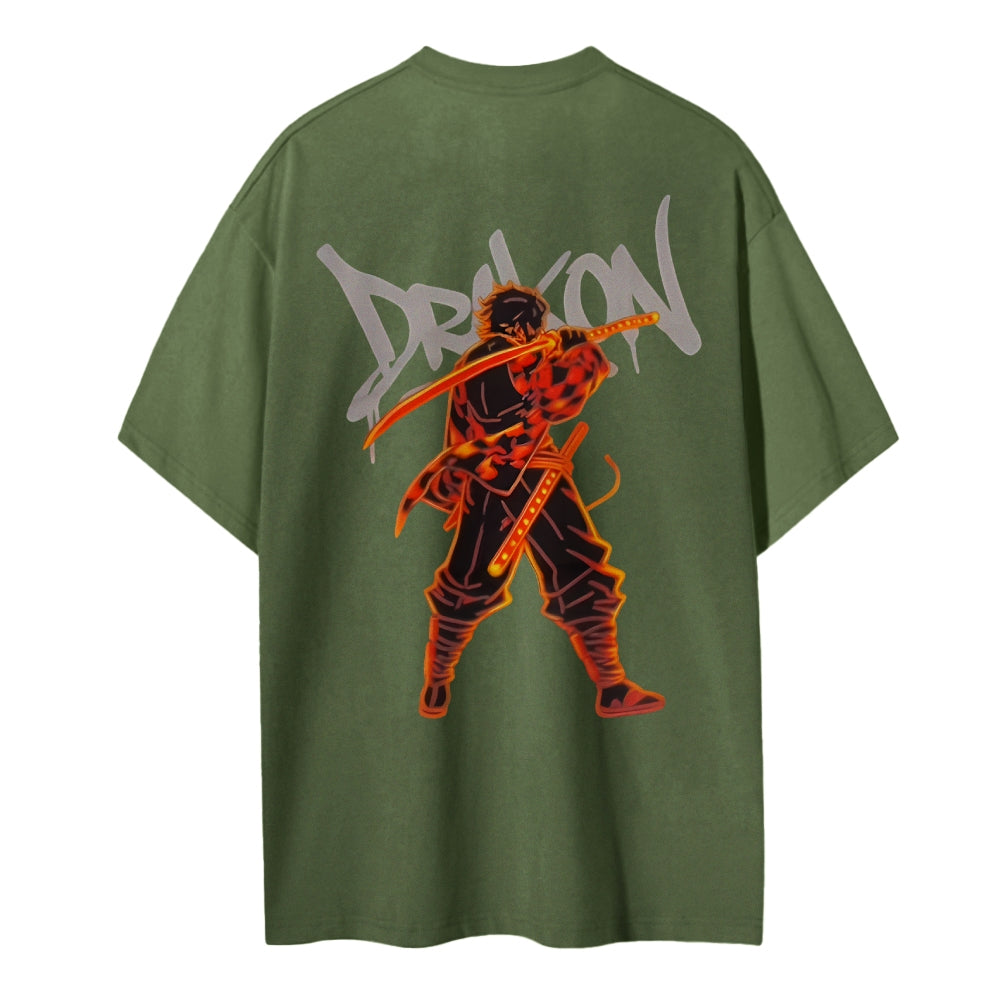 Demon Slayer: Kimetsu no Yaiba Cotton Unisex Crew Neck Anime T-Shirt