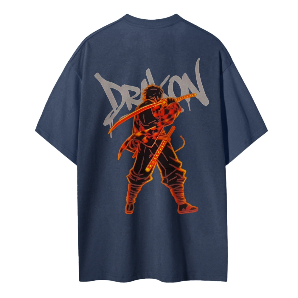Demon Slayer: Kimetsu no Yaiba Cotton Unisex Crew Neck Anime T-Shirt