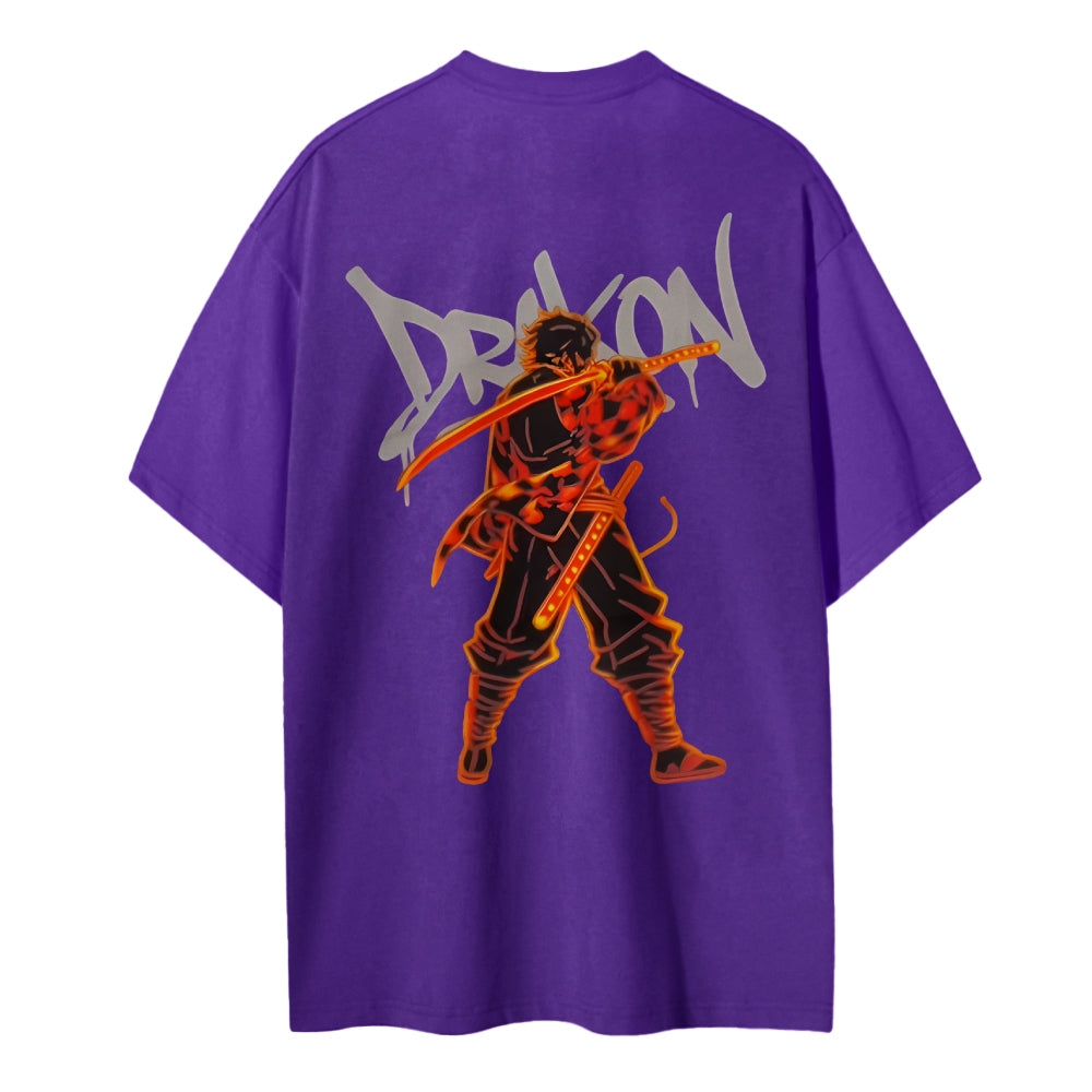 Demon Slayer: Kimetsu no Yaiba Cotton Unisex Crew Neck Anime T-Shirt
