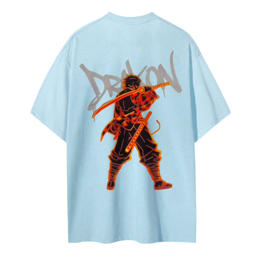 Demon Slayer: Kimetsu no Yaiba Cotton Unisex Crew Neck Anime T-Shirt
