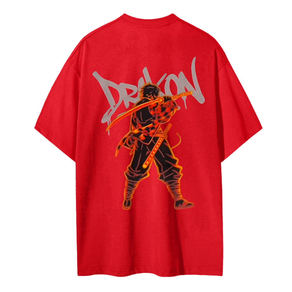Demon Slayer: Kimetsu no Yaiba Cotton Unisex Crew Neck Anime T-Shirt