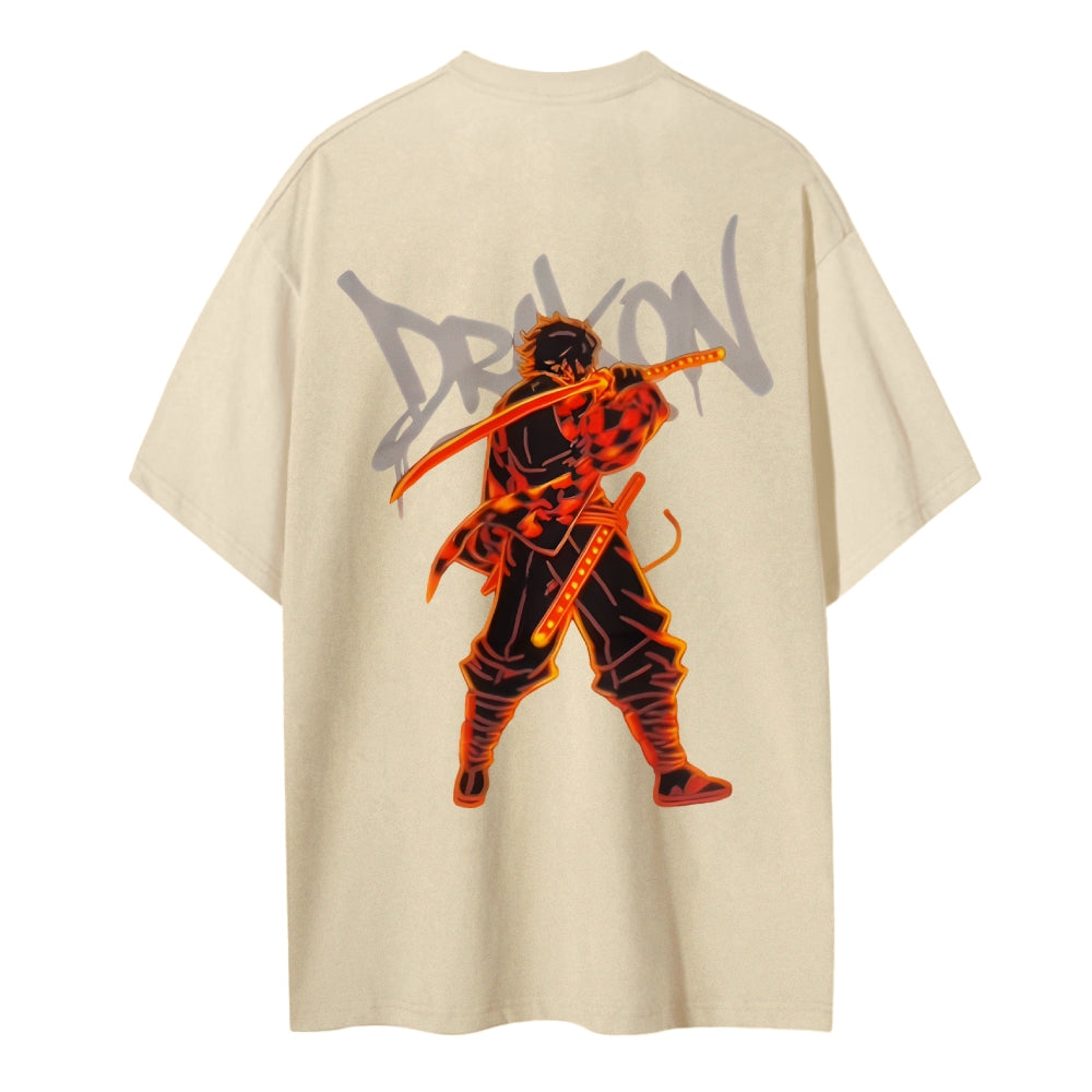 Demon Slayer: Kimetsu no Yaiba Cotton Unisex Crew Neck Anime T-Shirt