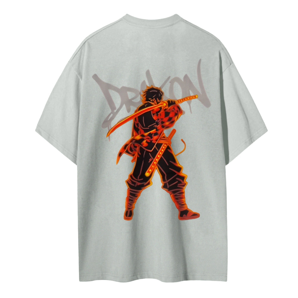 Demon Slayer: Kimetsu no Yaiba Cotton Unisex Crew Neck Anime T-Shirt