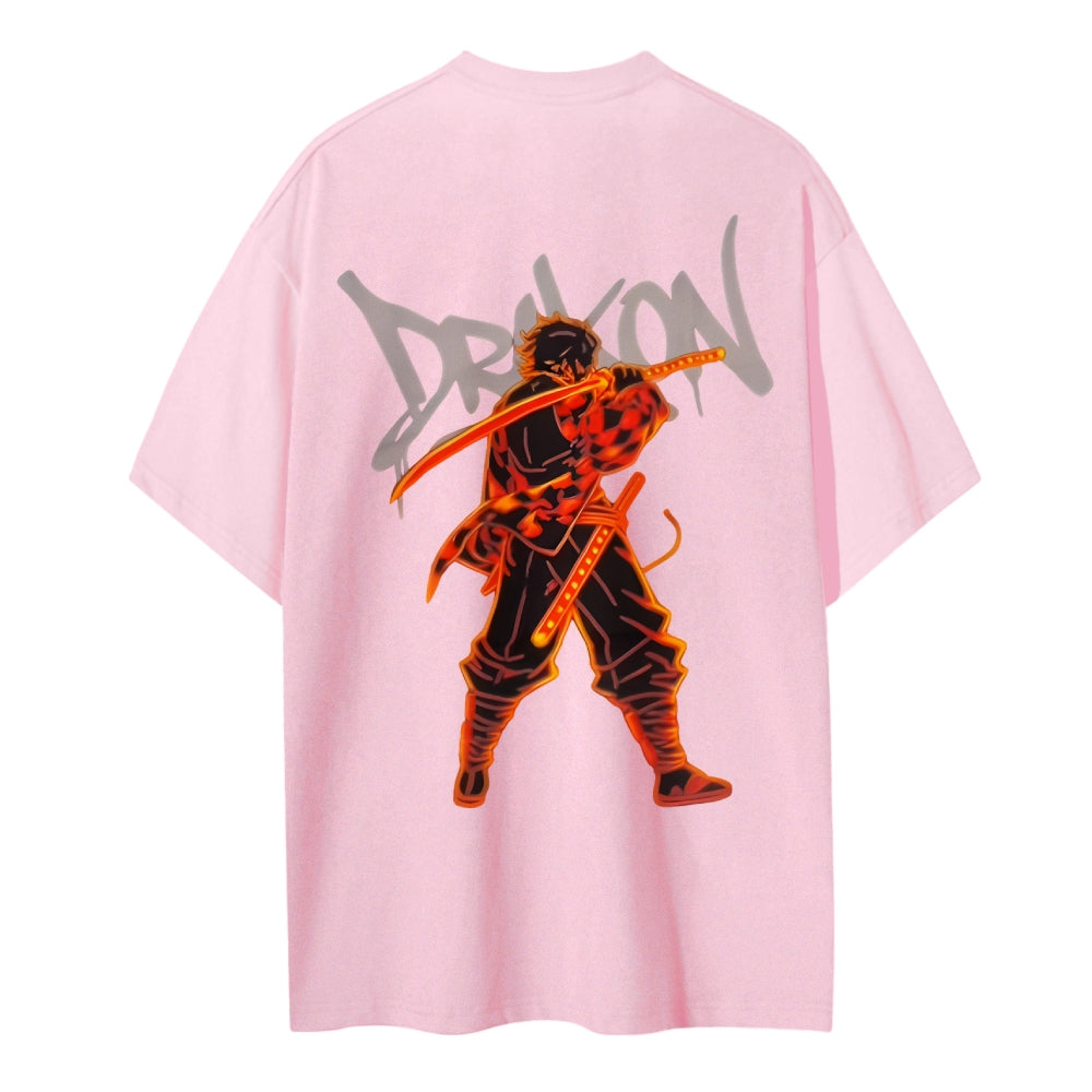 Demon Slayer: Kimetsu no Yaiba Cotton Unisex Crew Neck Anime T-Shirt