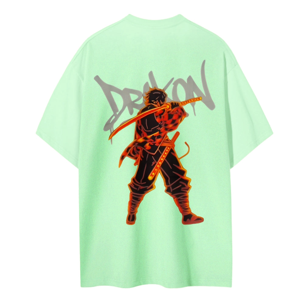 Demon Slayer: Kimetsu no Yaiba Cotton Unisex Crew Neck Anime T-Shirt