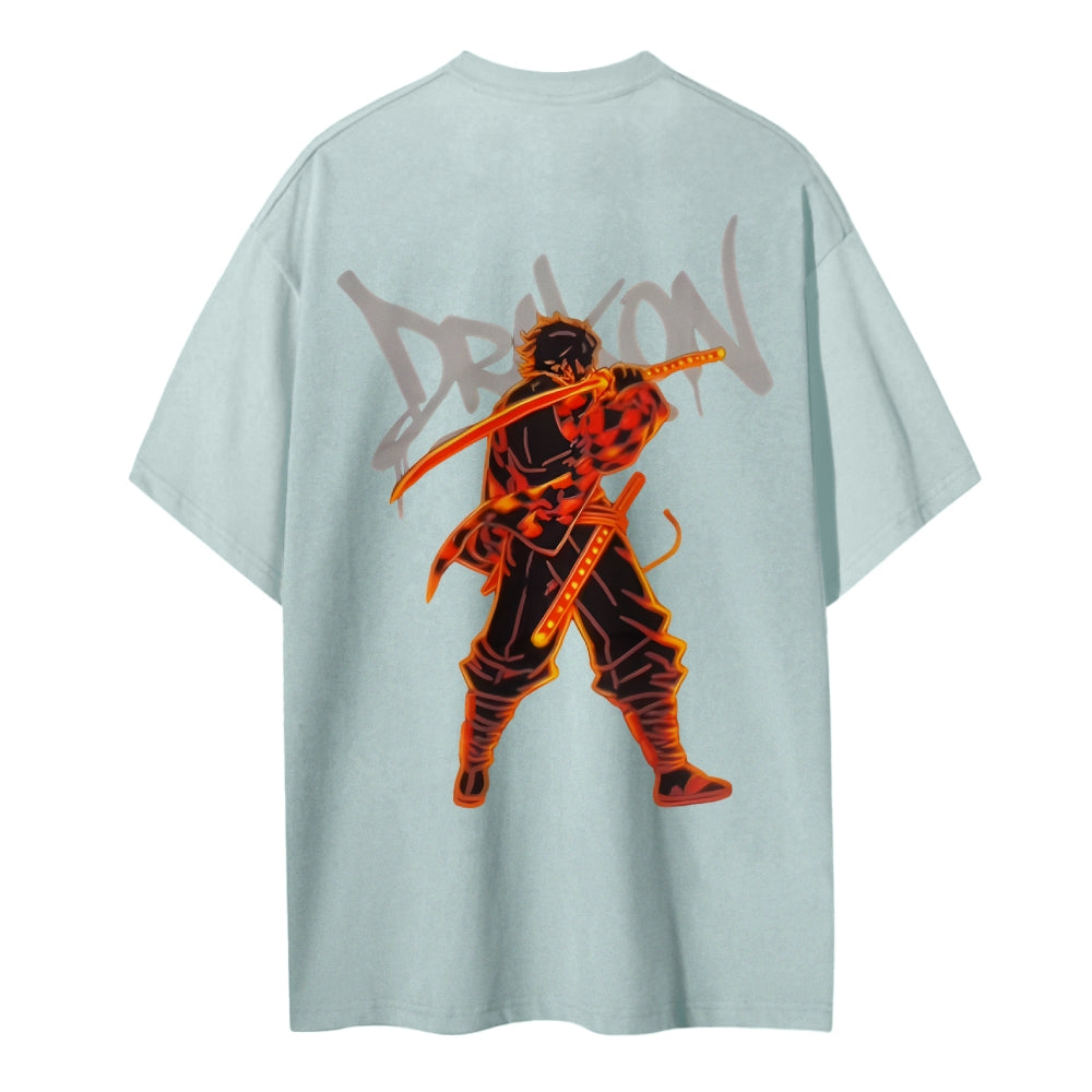 Demon Slayer: Kimetsu no Yaiba Cotton Unisex Crew Neck Anime T-Shirt