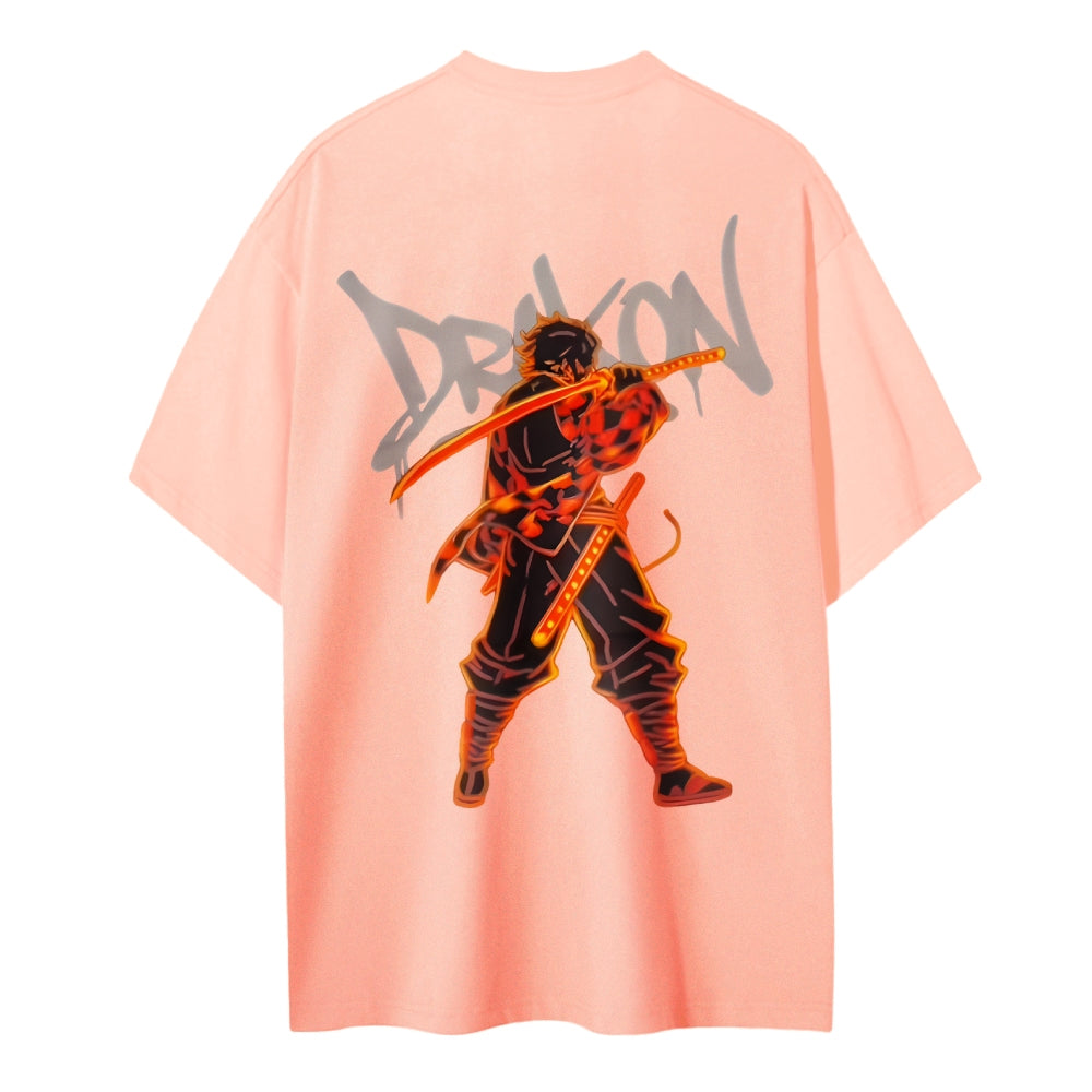 Demon Slayer: Kimetsu no Yaiba Cotton Unisex Crew Neck Anime T-Shirt