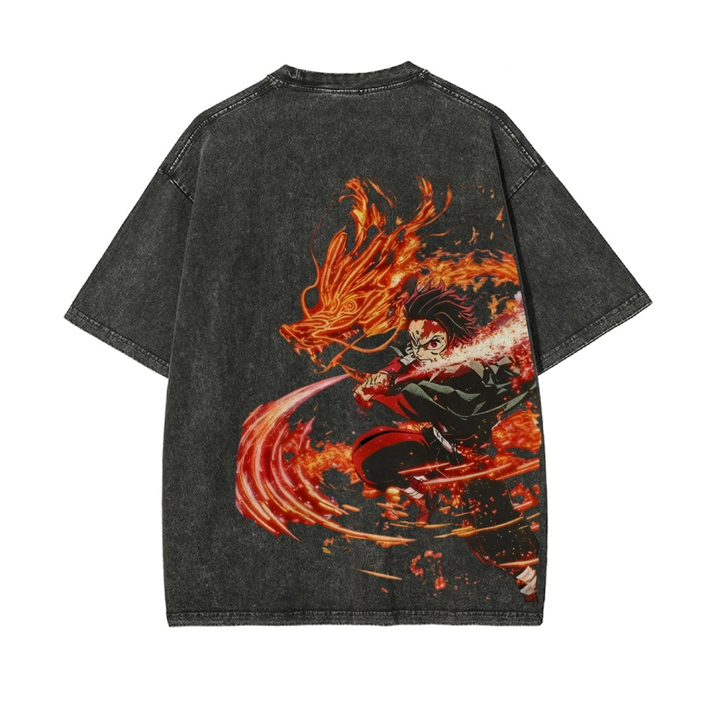Vintage Oversized T-Shirt Demon Slayer
