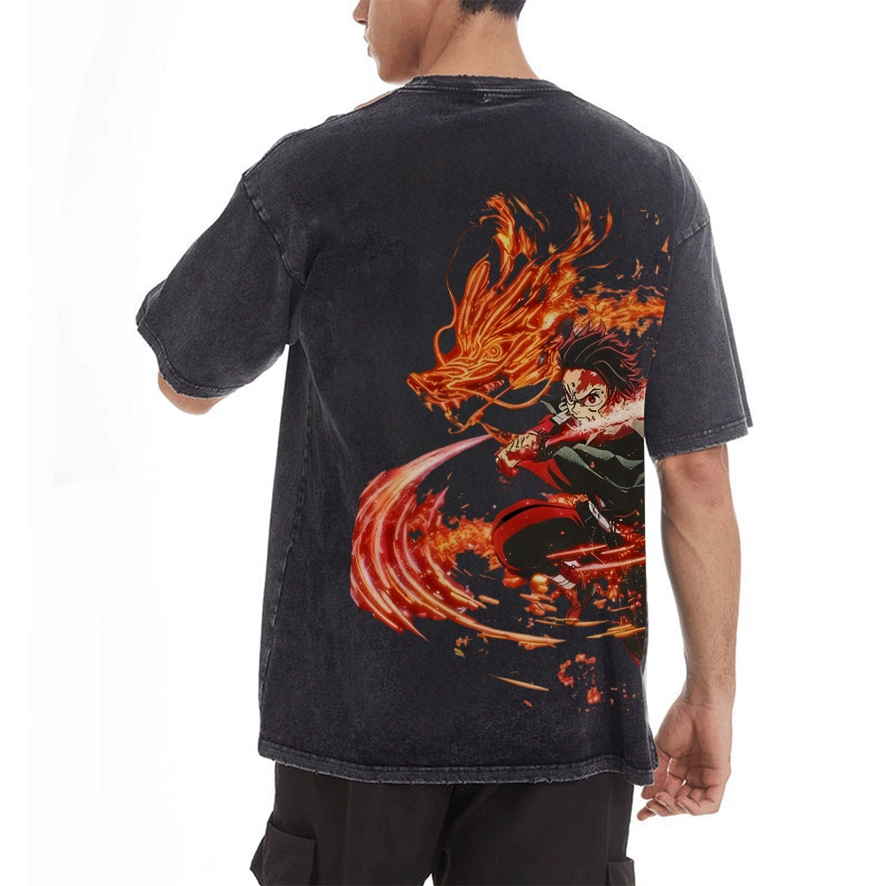 Vintage Oversized T-Shirt Demon Slayer