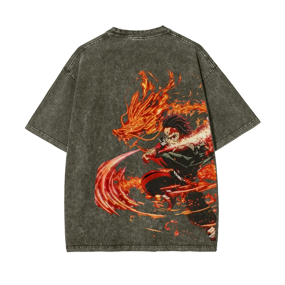 Vintage Oversized T-Shirt Demon Slayer