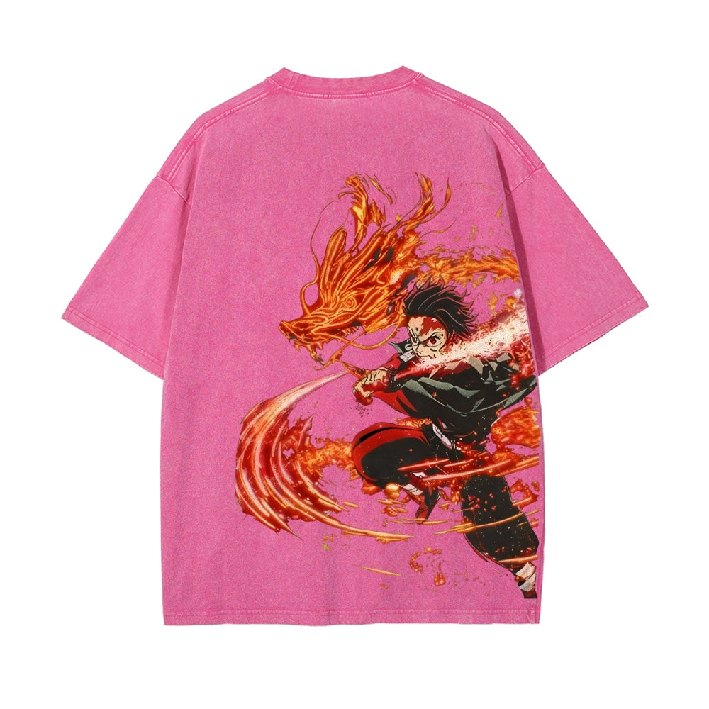 Vintage Oversized T-Shirt Demon Slayer