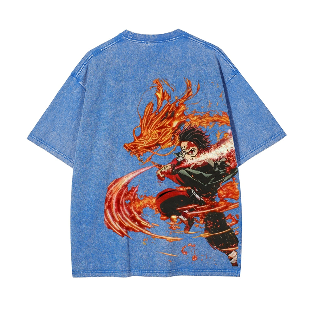 Vintage Oversized T-Shirt Demon Slayer
