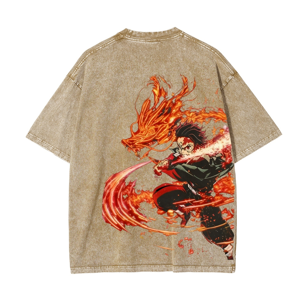 Vintage Oversized T-Shirt Demon Slayer