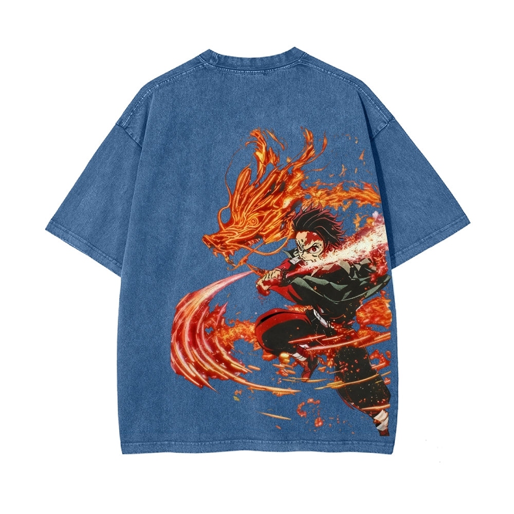 Vintage Oversized T-Shirt Demon Slayer