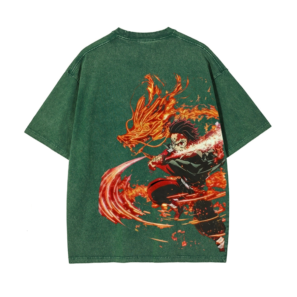 Vintage Oversized T-Shirt Demon Slayer