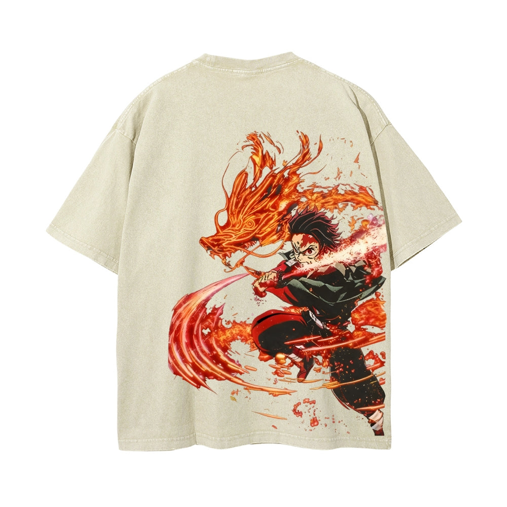 Vintage Oversized T-Shirt Demon Slayer