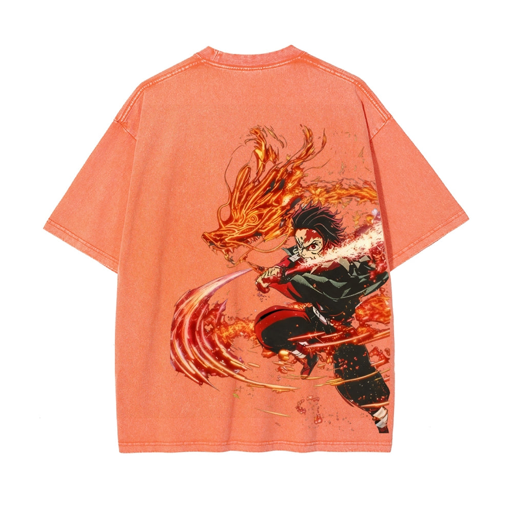 Vintage Oversized T-Shirt Demon Slayer