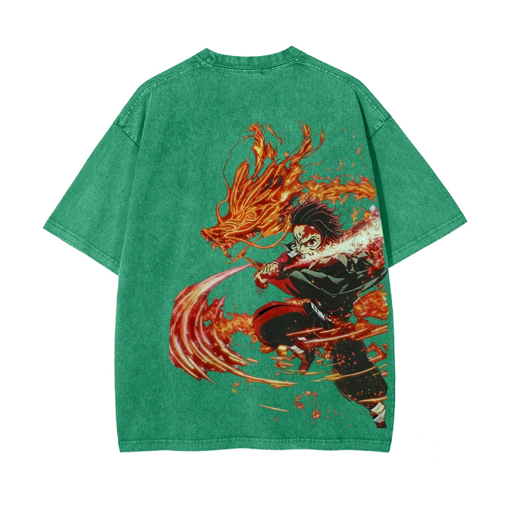 Vintage Oversized T-Shirt Demon Slayer