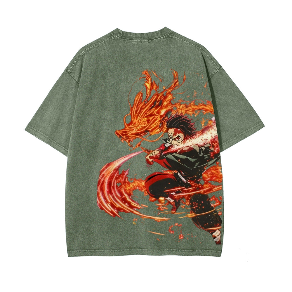 Vintage Oversized T-Shirt Demon Slayer